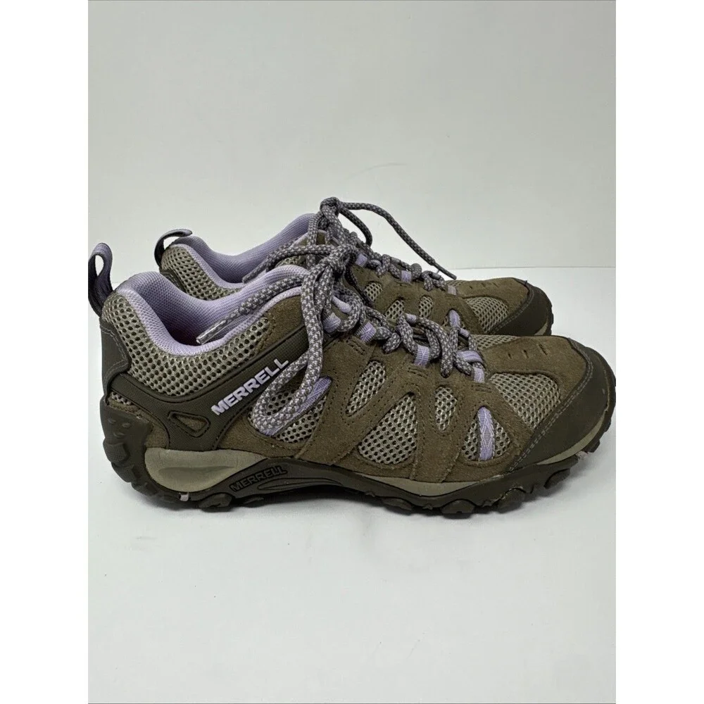 Merrell Yokota Bluff Ventilator Hiking Shoes Brown / Lavender US 7 Womens 7
